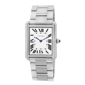 Cartier Tank Solo Stainless Steel Quartz Watch W5200014 *Must See*